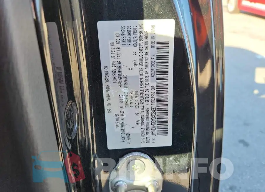 JM1NDAM76M0452497 Photo# 13