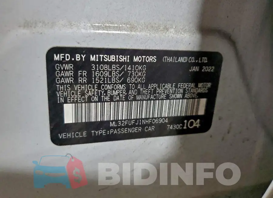 ML32FUFJ1NHF06904 Photo# 12