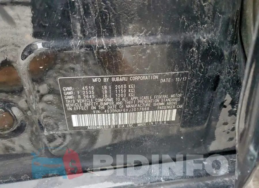4S3BNAF6XJ3017688 Photo# 12