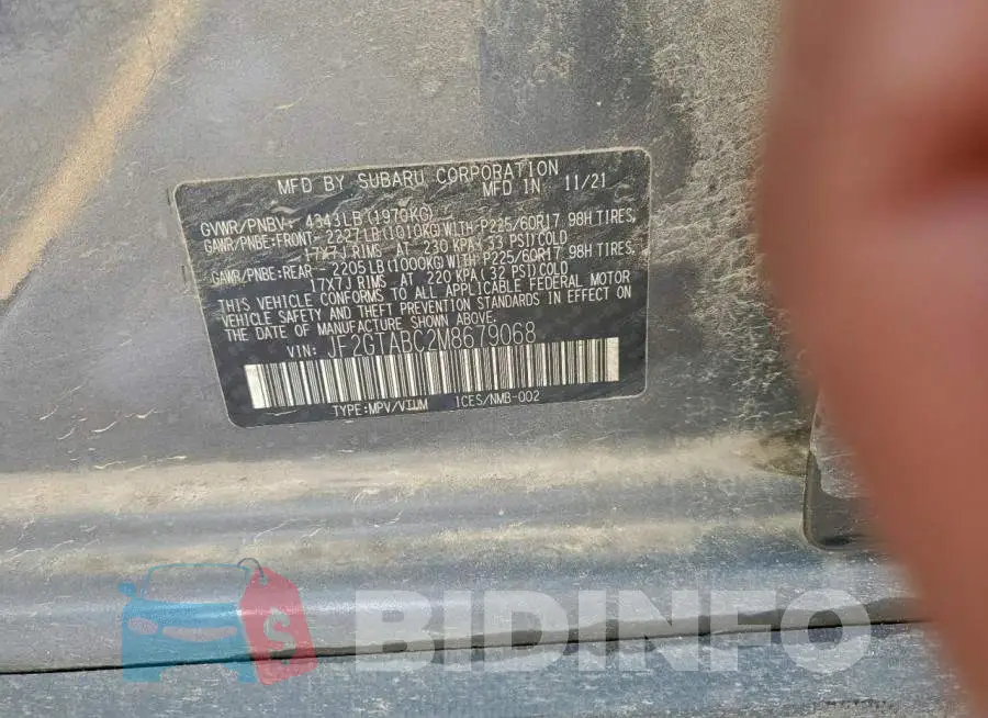 JF2GTABC2M8679068 Photo# 12