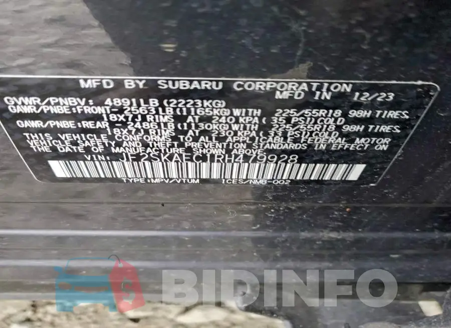 JF2SKAEC1RH479928 Photo# 13