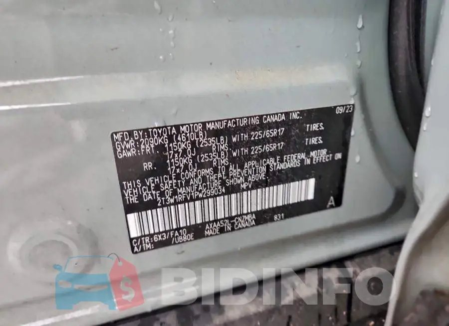 2T3W1RFV1PW299034 Photo# 13