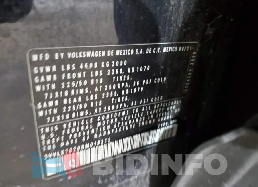 3VVLX7B20NM018312 Photo# 14