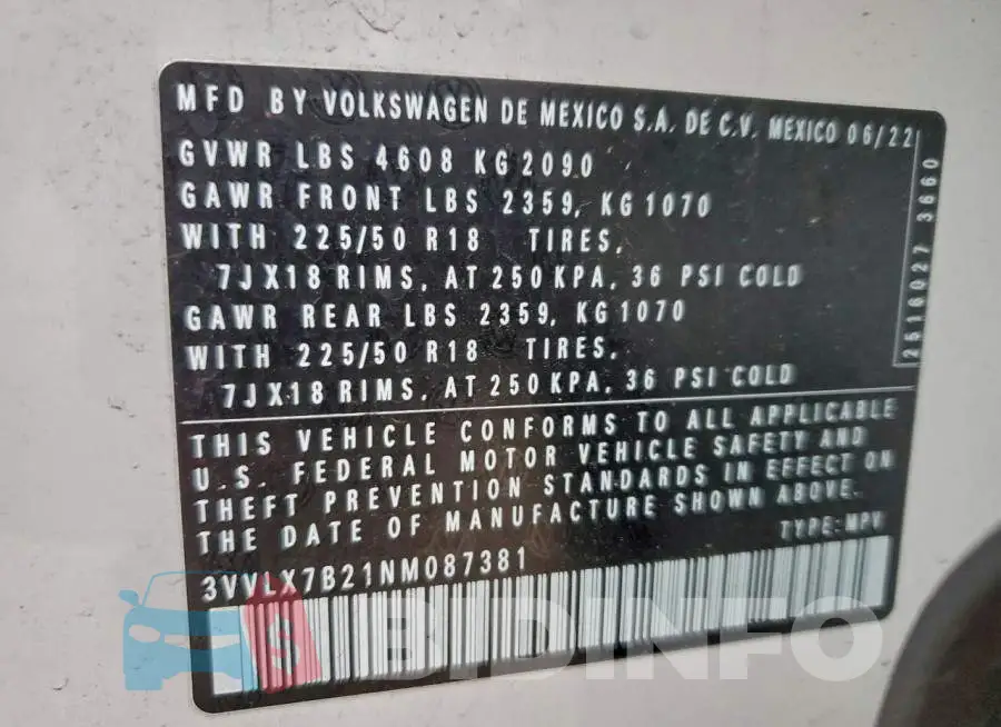3VVLX7B21NM087381 Photo# 14
