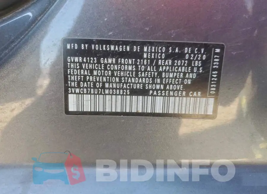 3VWCB7BU7LM038825 Photo# 13