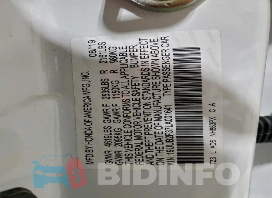 19UUB2F37LA001641 Photo# 13