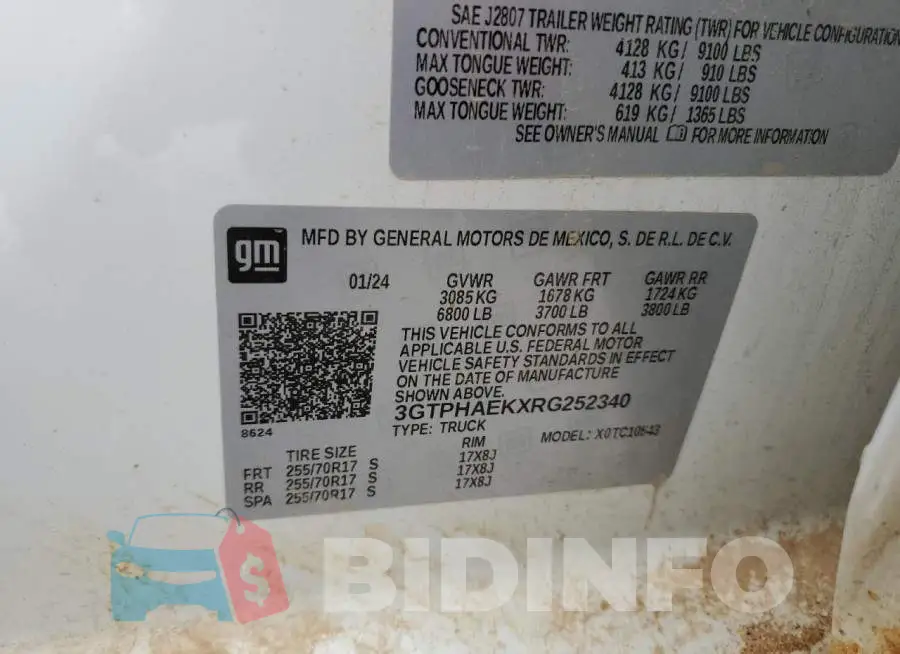 3GTPHAEKXRG252340 Photo# 12