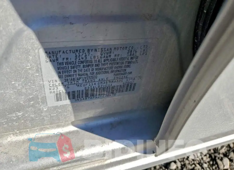 3N1AB7AP1JY232670 Photo# 13