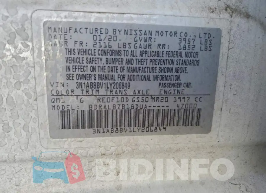 3N1AB8BV1LY206849 Photo# 12