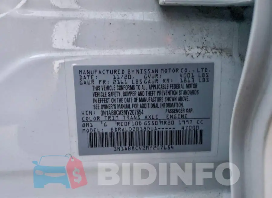 3N1AB8CV2MY207654 Photo# 12