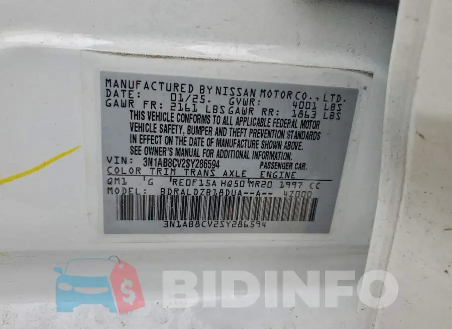 3N1AB8CV2SY286594 Photo# 12