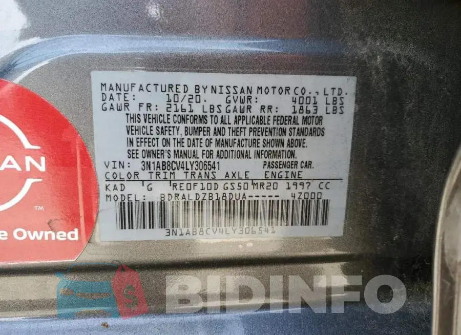 3N1AB8CV4LY306541 Photo# 12