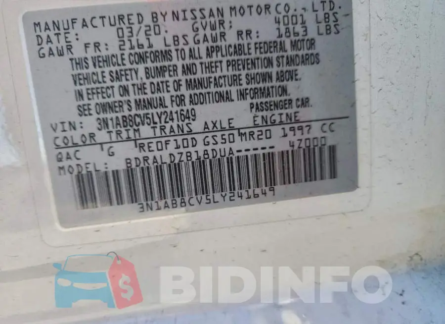 3N1AB8CV5LY241649 Photo# 12