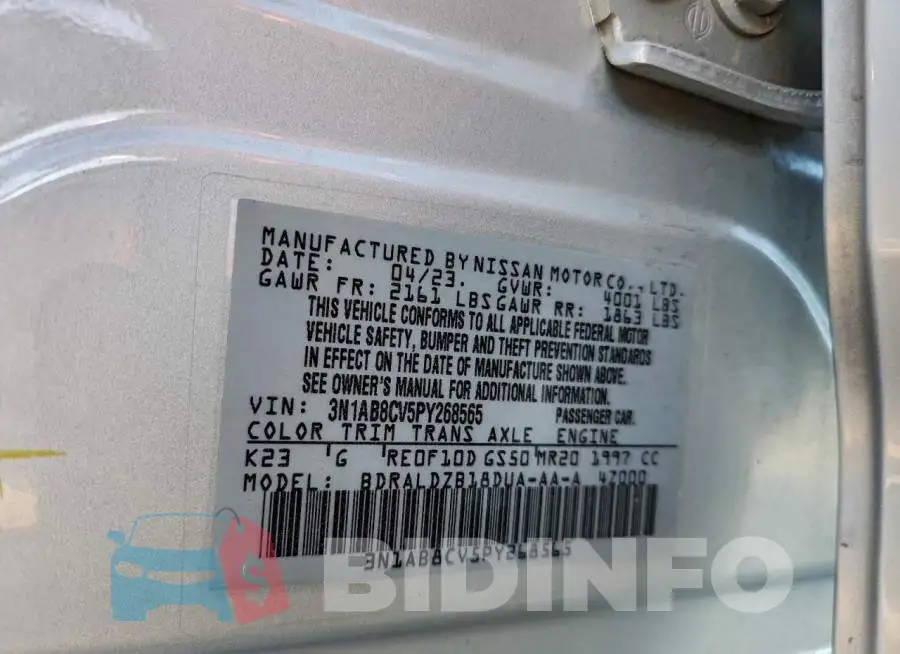 3N1AB8CV5PY268565 Photo# 12