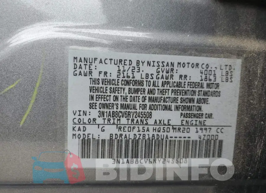 3N1AB8CV6RY245508 Photo# 13