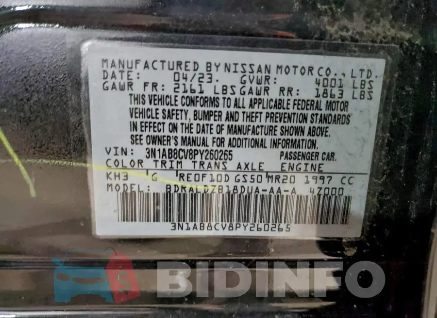 3N1AB8CV8PY260265 Photo# 12
