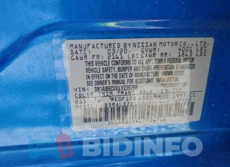 3N1AB8CVXLY236768 Photo# 12