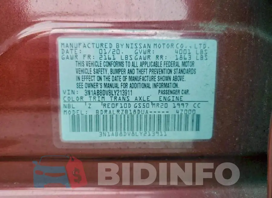 3N1AB8DV8LY213911 Photo# 12