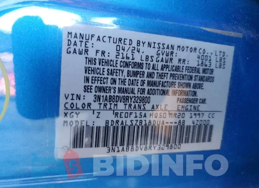 3N1AB8DV8RY329800 Photo# 12