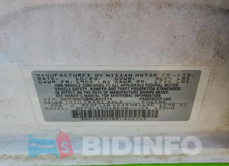 3N1CN8DV8RL821711 Photo# 12