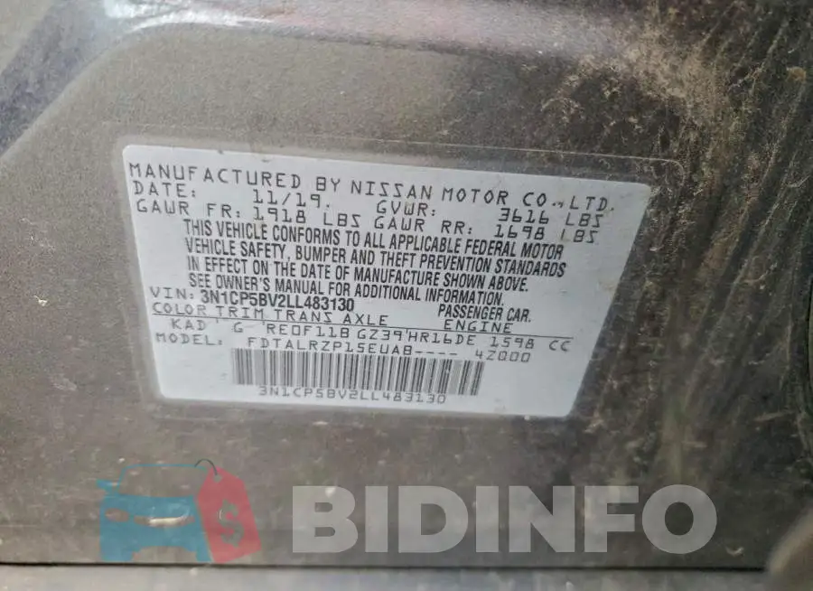 3N1CP5BV2LL483130 Photo# 12