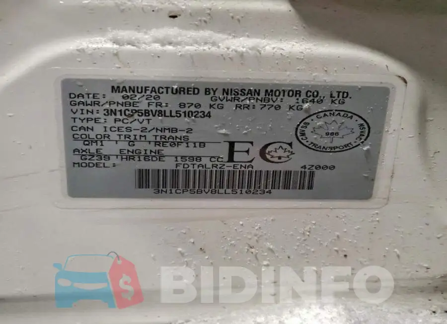 3N1CP5BV8LL510234 Photo# 13