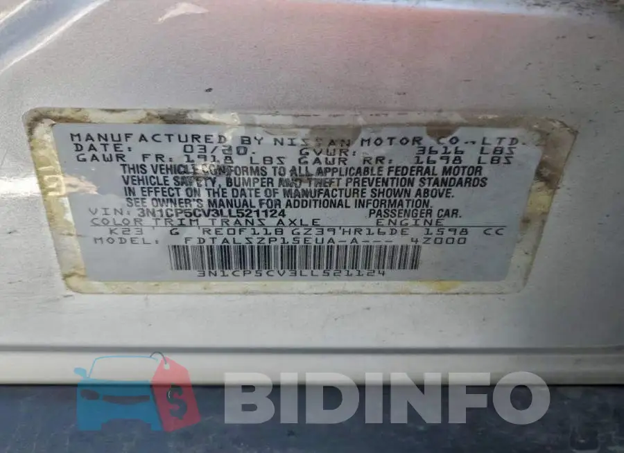 3N1CP5CV3LL521124 Photo# 13