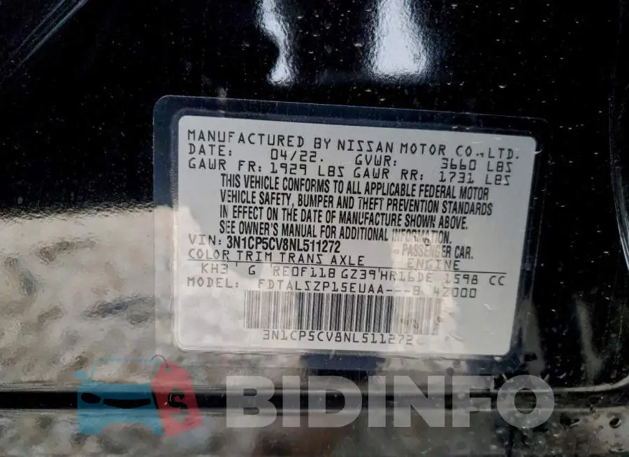 3N1CP5CV8NL511272 Photo# 12