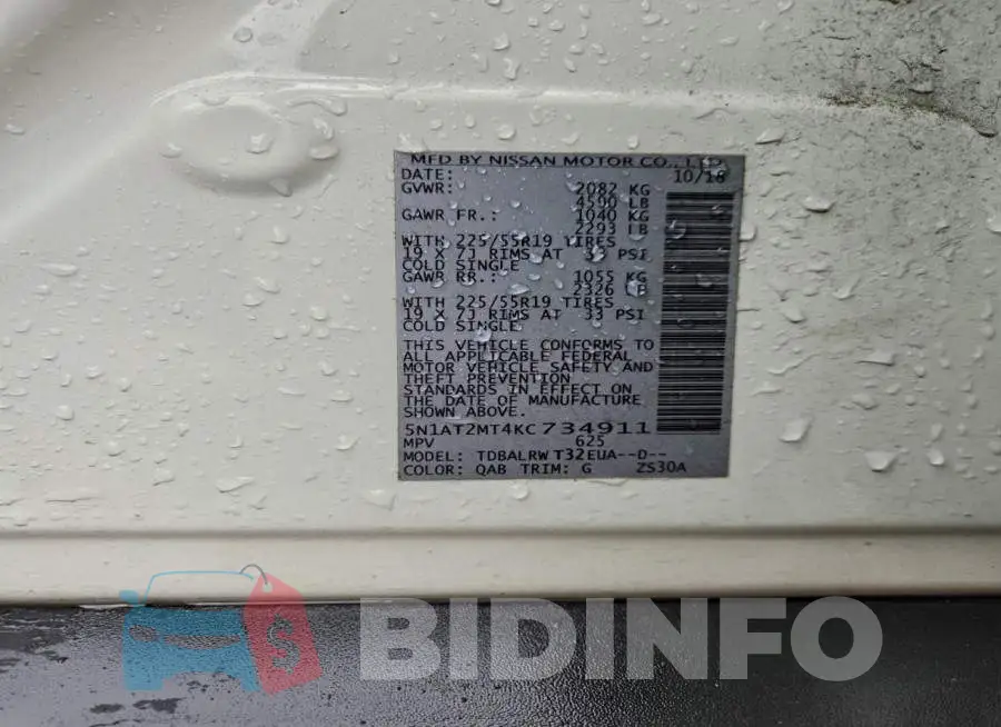 5N1AT2MT4KC734911 Photo# 13