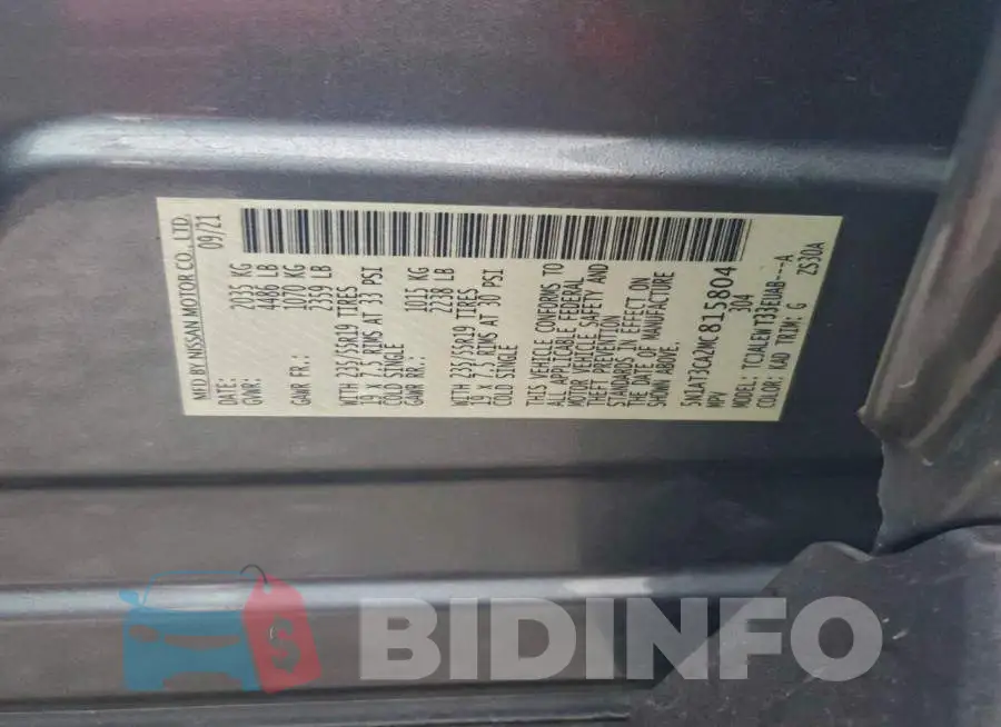 5N1AT3CA2MC815804 Photo# 14