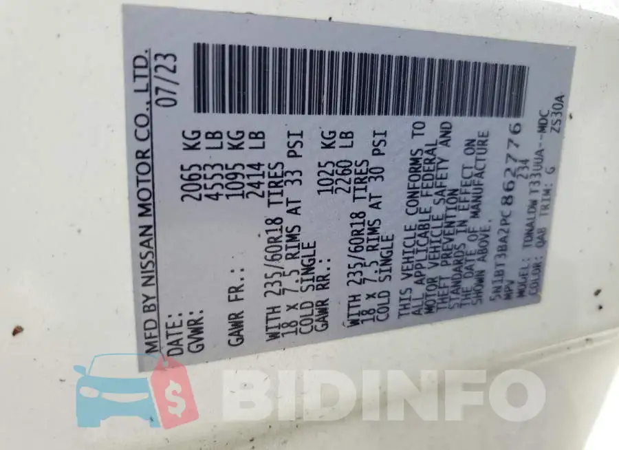 5N1BT3BA2PC862776 Photo# 12