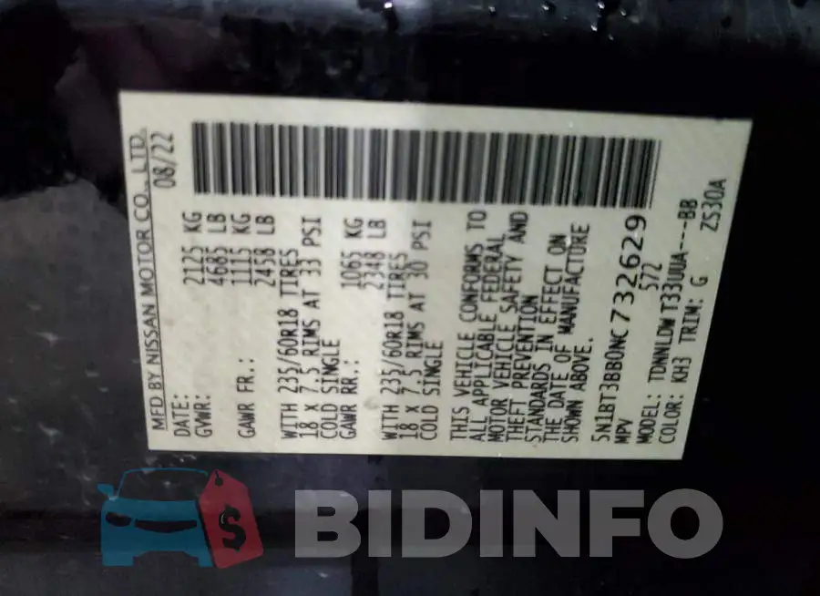 5N1BT3BB0NC732629 Photo# 13