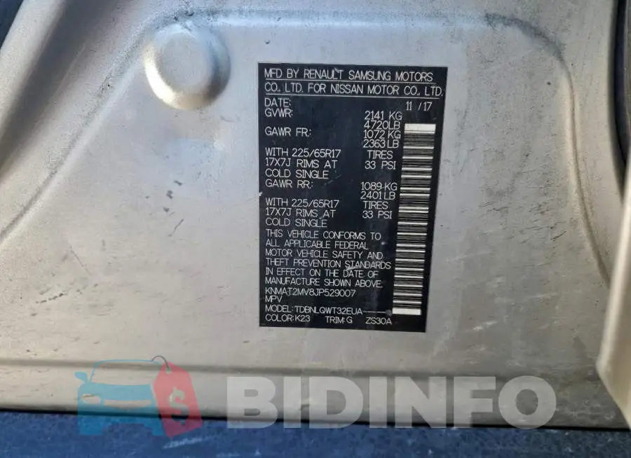 KNMAT2MV8JP529007 Photo# 13