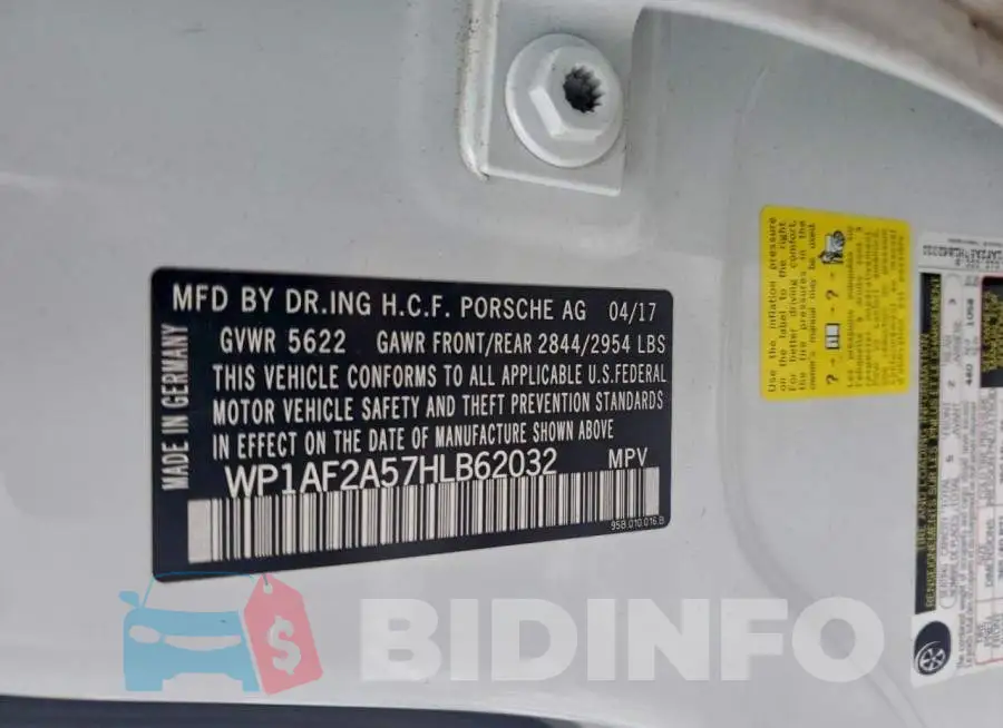 WP1AF2A57HLB62032 Photo# 13