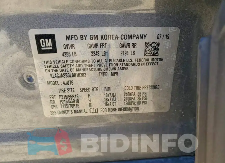 KL4CJASB0LB010383 Photo# 13