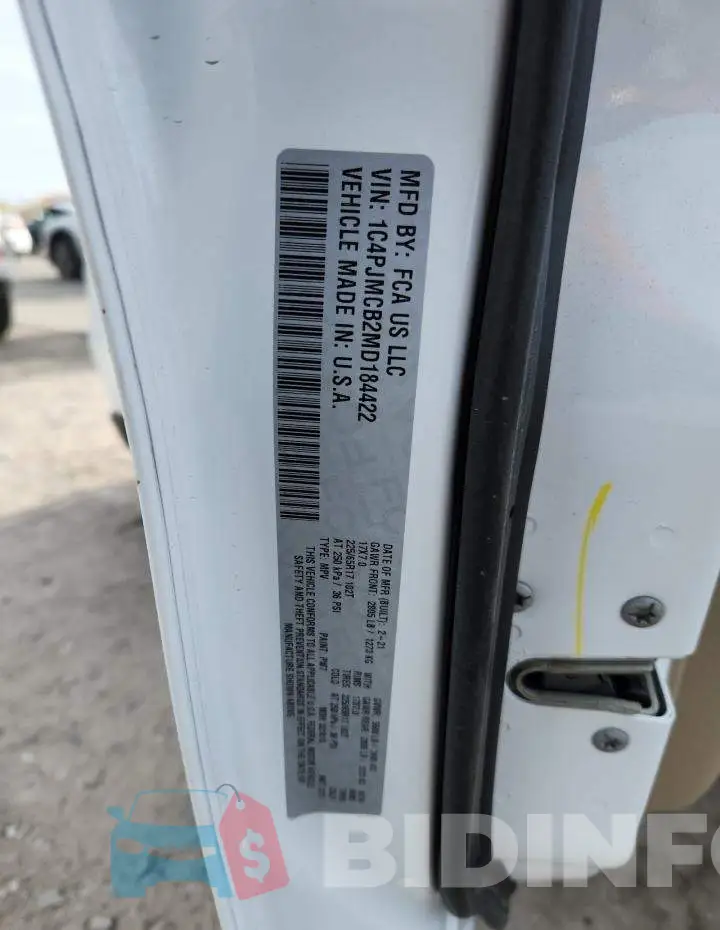 1C4PJMCB2MD184422 Photo# 13
