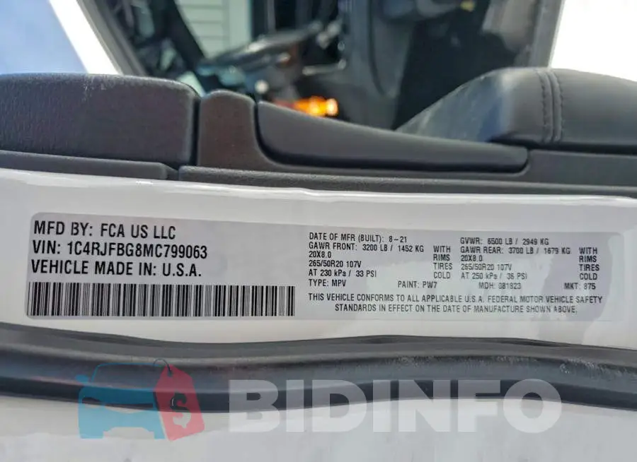 1C4RJFBG8MC799063 Photo# 14