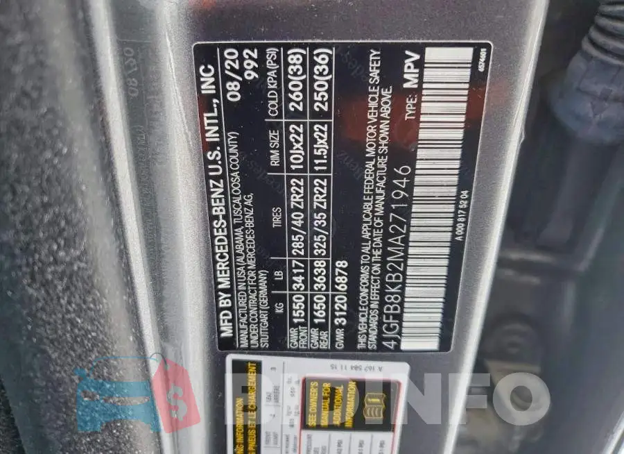 4JGFB8KB2MA271946 Photo# 14