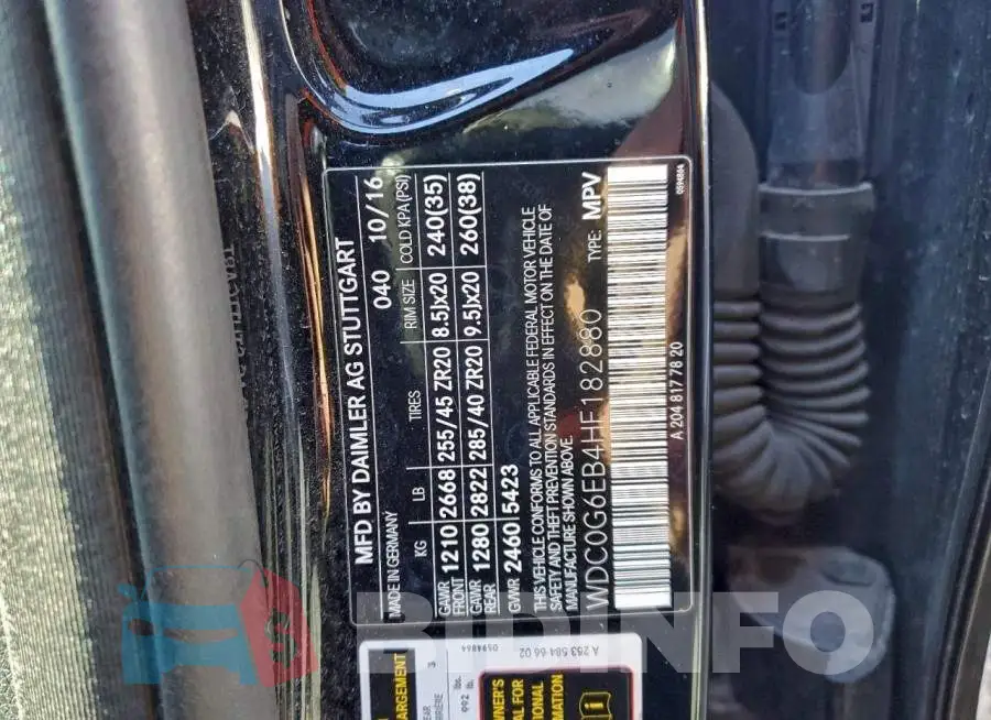 WDC0G6EB4HF182880 Photo# 12