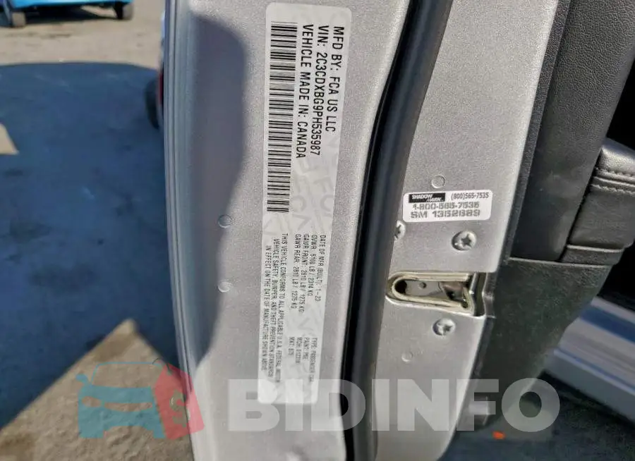 2C3CDXBG9PH535987 Photo# 12
