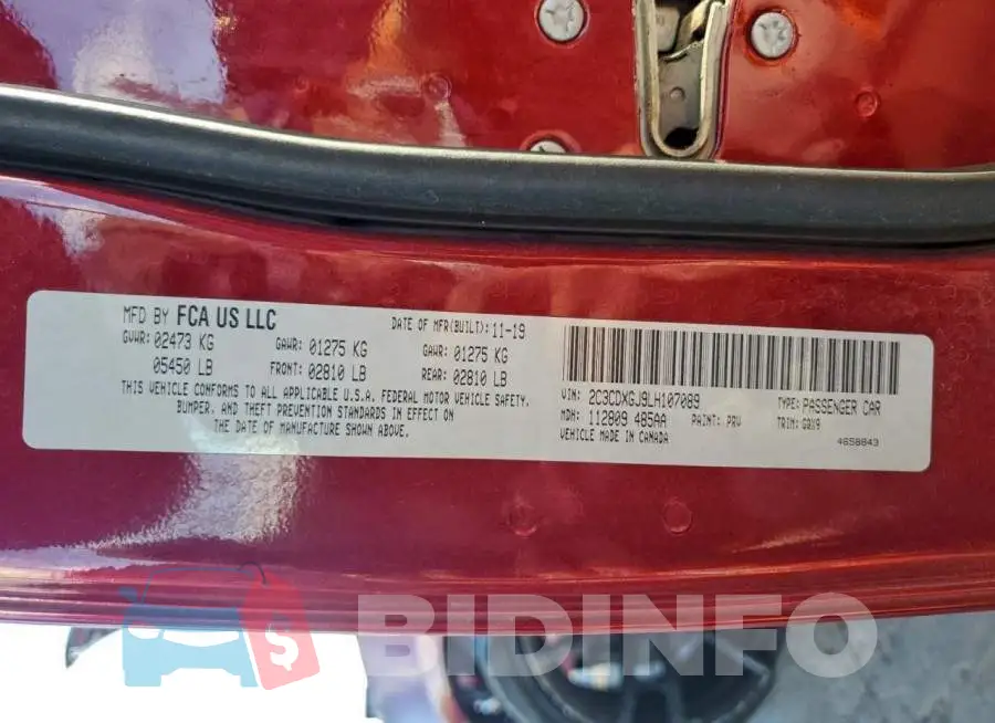 2C3CDXGJ9LH107089 Photo# 13