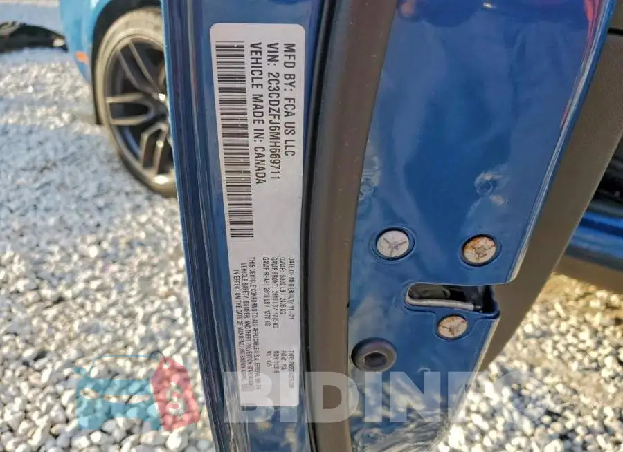 2C3CDZFJ6MH669711 Photo# 12