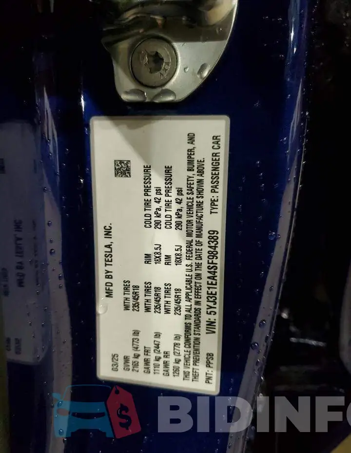 5YJ3E1EA4SF984389 Photo# 12