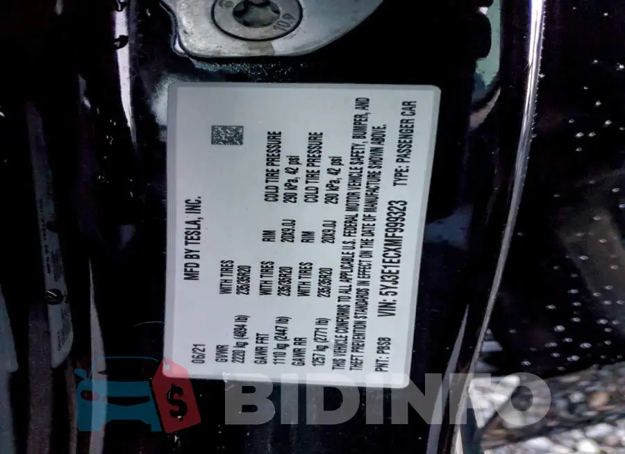 5YJ3E1ECXMF999323 Photo# 13