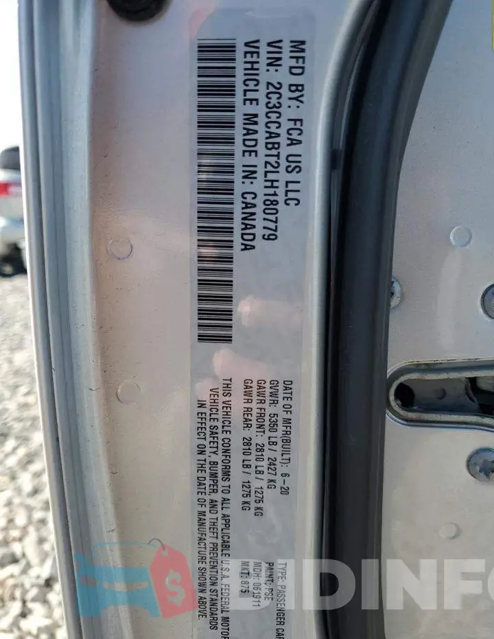 2C3CCABT2LH180779 Photo# 12