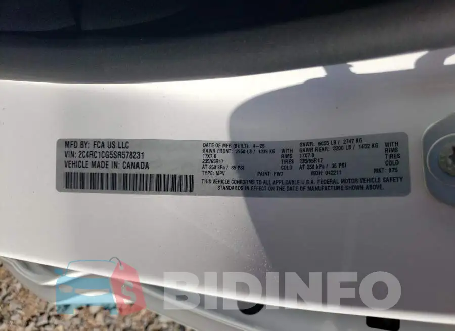 2C4RC1CG5SR578231 Photo# 14