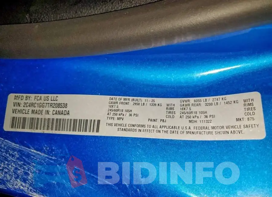 2C4RC1GG7TR208538 Photo# 13