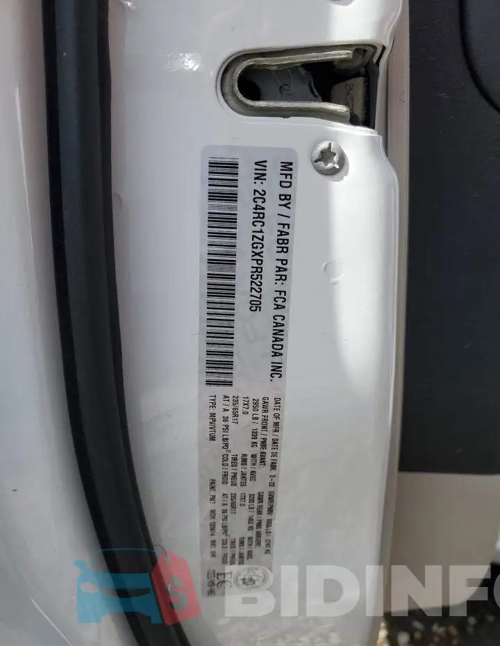 2C4RC1ZGXPR522705 Photo# 14