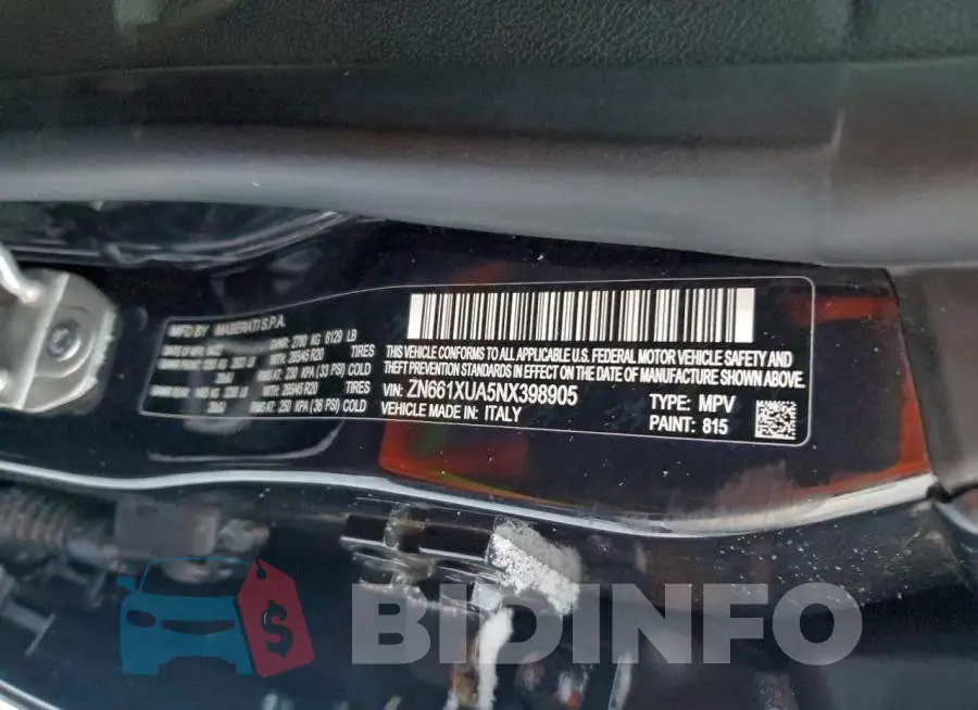 ZN661XUA5NX398905 Photo# 14
