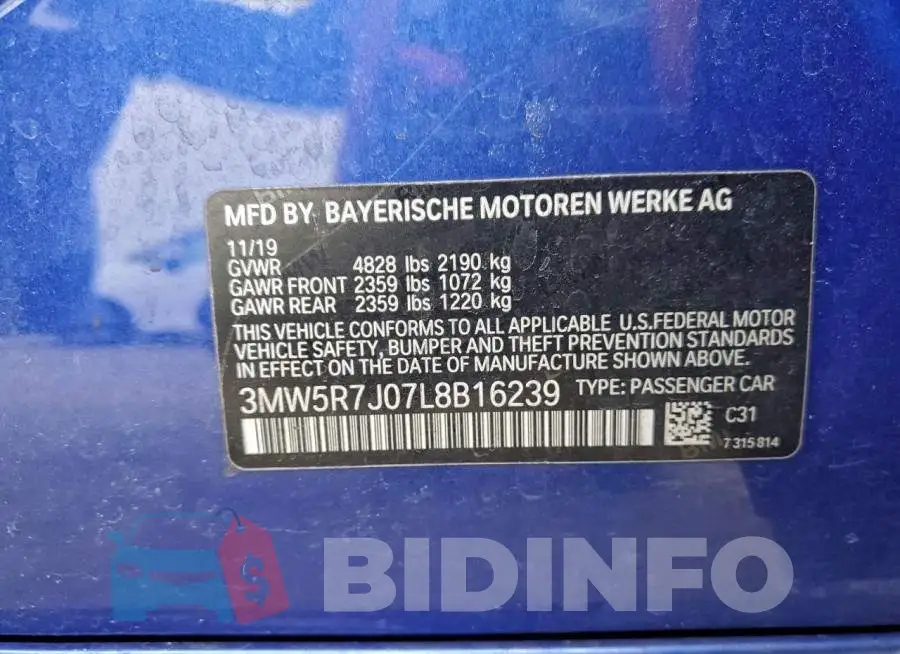3MW5R7J07L8B16239 Photo# 12